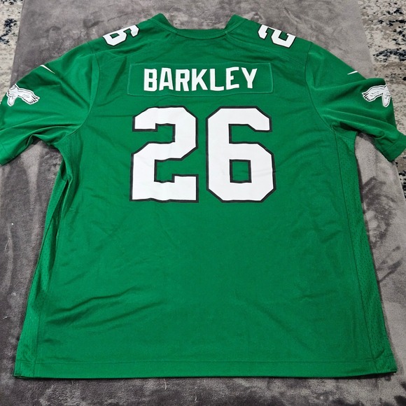 Nike Blank Front Saquon Barkley Men's Jersey Philadelphia Eagles XL‎ Green NWOT - Picture 2 of 8